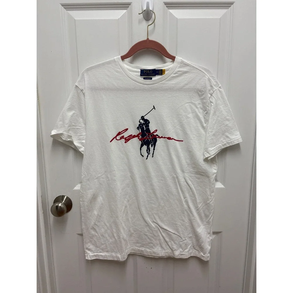 Polo Ralph Lauren Classic Fit Short Sleeve Big‎ Pony Logo T-Shirt White Medium